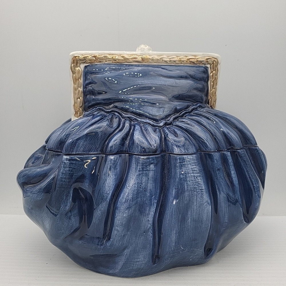 WCL Sapphire Blue Ceramic Cookie Jar